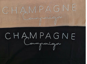 Champagne Tee - Mocha and Black