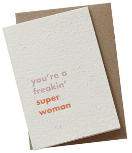 Hello Petal Cards - Super Woman Plantable Cards
