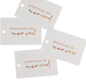 Hello Petal Cards - The Four Gift Tradition Plantable Gift Tags - 4 Pack