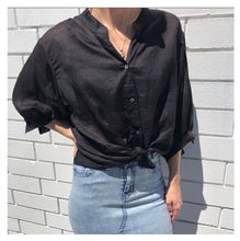 Load image into Gallery viewer, Zoe Linen Shirt - Black, White, Blue Denim, Blush, Clay, Biscuit
