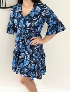 River Navy Tiered Dress