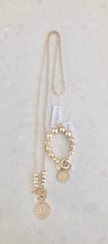 Load image into Gallery viewer, LillyCo Gold Coin Necklace and Bracelet Set
