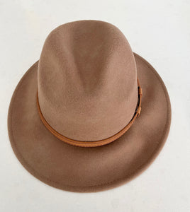 Wool Hat - Camel, Black and Khaki