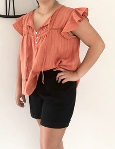 Fran Frilled Sleeve Top