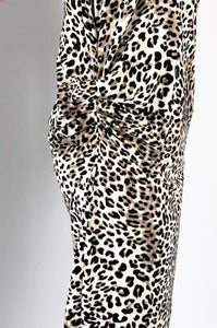 One Shoulder Leopard Dress