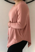 Load image into Gallery viewer, Pia Long Sleeve Top - Black and Coral/Pink
